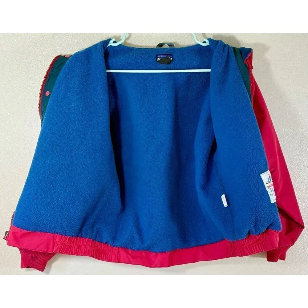 Vintage Patagonia Youth Kids Fleece Lined Bomber Waterproof Jacket Size 12